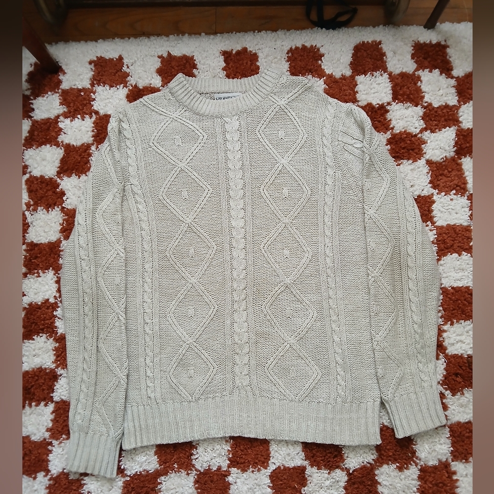 Off White Vintage Cable Knit Sweatee